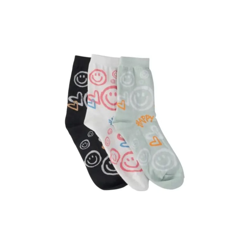 LimLim- Light Smiley Socks in White