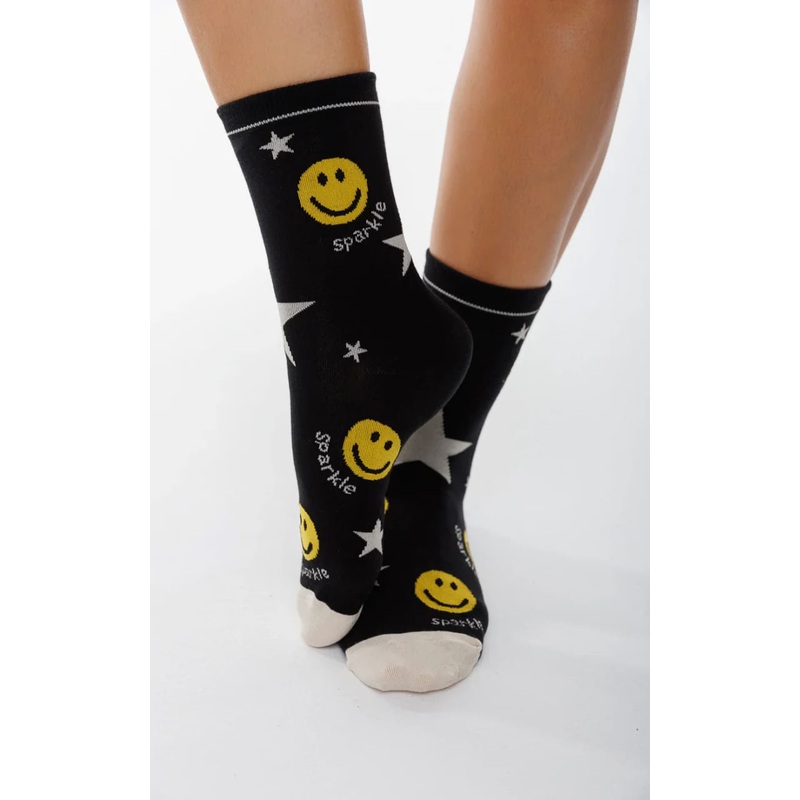 LimLim- Sparkle Smiley Sock