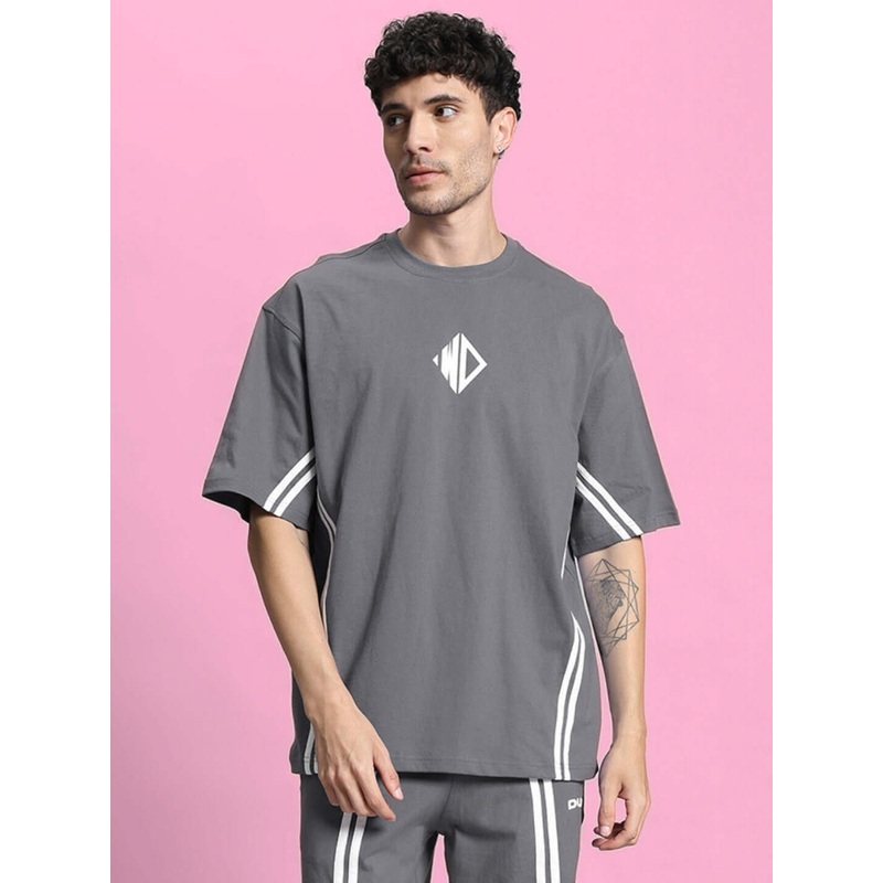 OUTLOOK OVER-SIZED T-SHIRT GREY XS