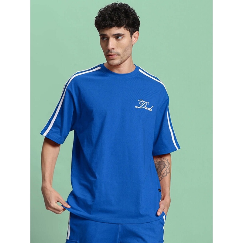 SCOTIA OVER-SIZED T-SHIRT BLUE XS