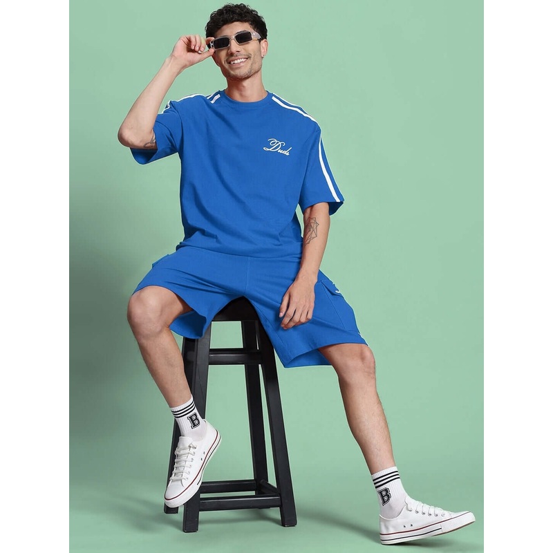 SCOTIA SUMMER COTTON TERRY CO-ORD SET BLUE XS