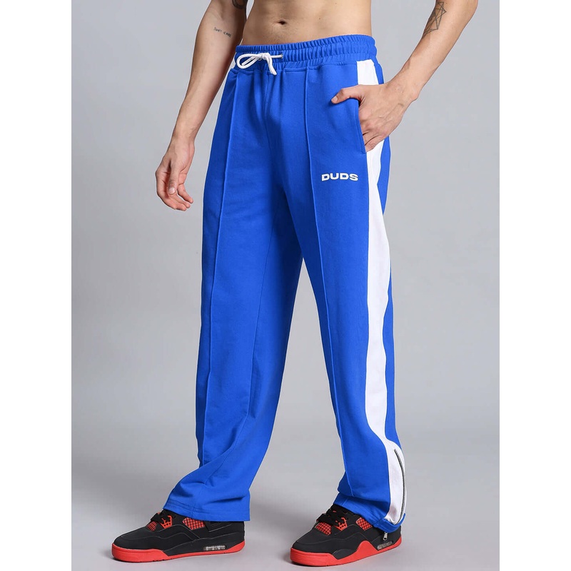 WONDER SLIT ZIPPER JOGGERS BLUE WHITE XS