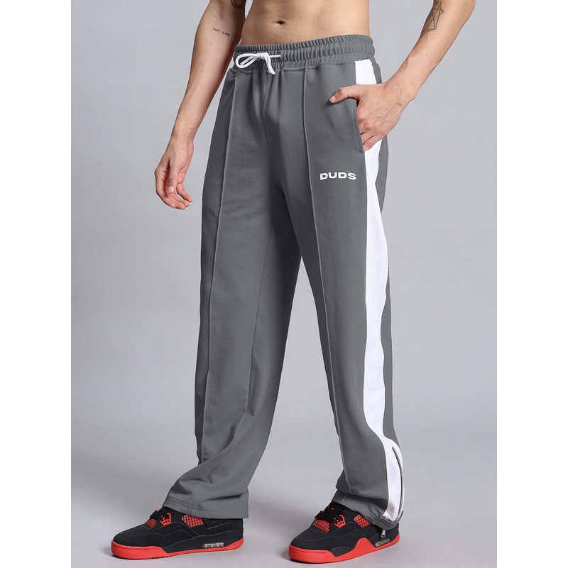 WONDER SLIT ZIPPER JOGGERS GREY WHITE XS