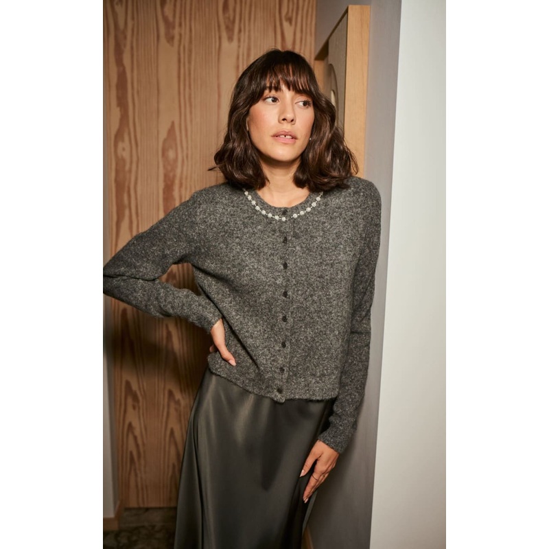 Kaffe- Roxy Cardigan in Grey Melange XS
