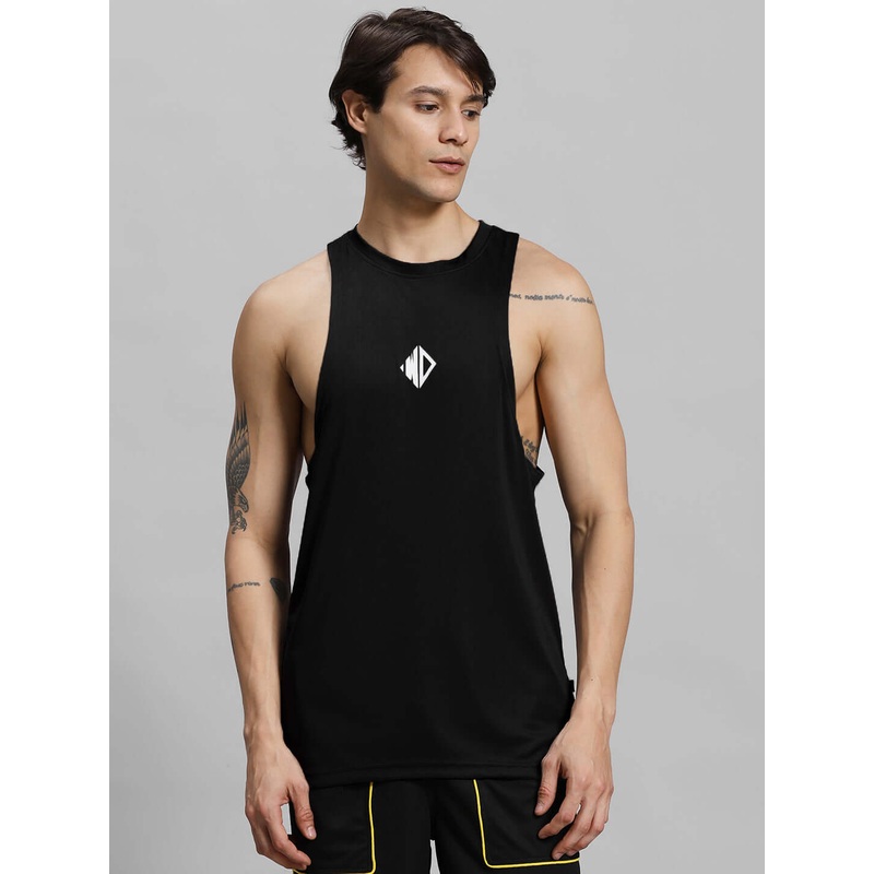 WD STRINGER GYM SLEEVELESS T-SHIRT BLACK XS