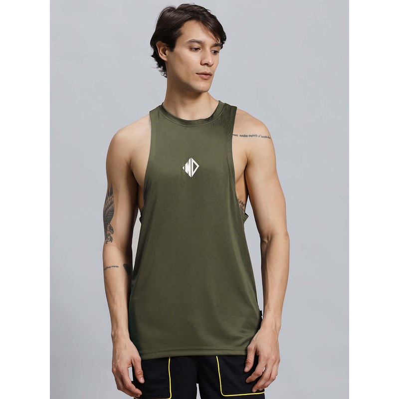 WD STRINGER GYM SLEEVELESS T-SHIRT GREEN XS