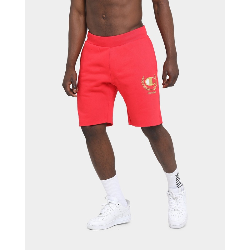 Champion Champion x Culture Kings Rev Weave Shorts Red/Gold S