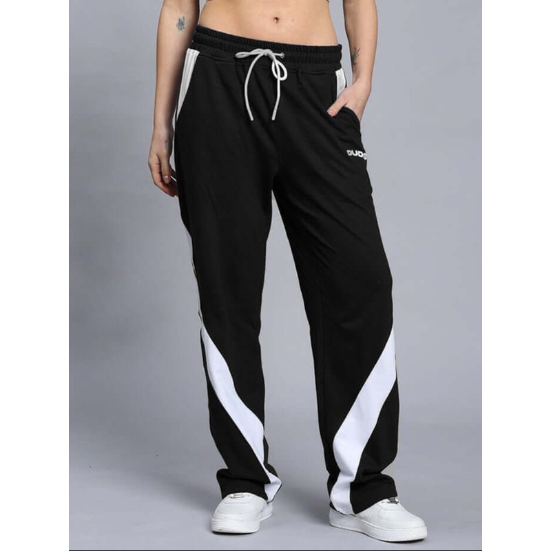 WOMEN’S CELESTINE COOL RELAXED FIT JOGGER BLACK-WHITE XS