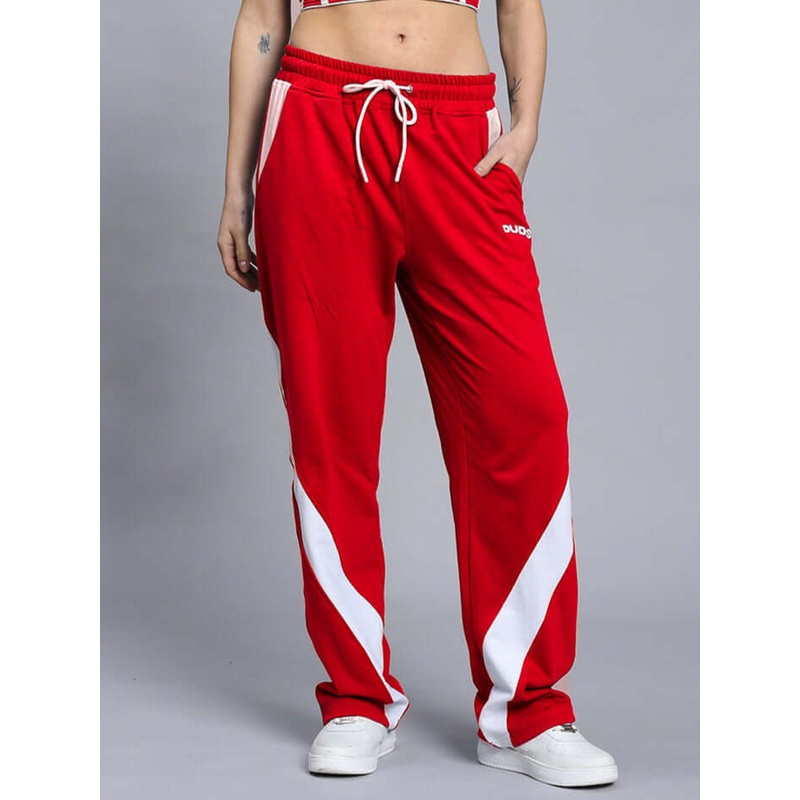 WOMEN’S CELESTINE COOL RELAXED FIT JOGGER RED WHITE XS