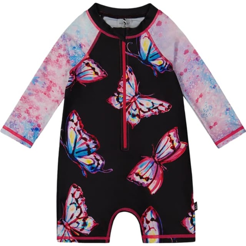 Deux par Deux Printed One-Piece Long Sleeve Rashguard – Little Girl