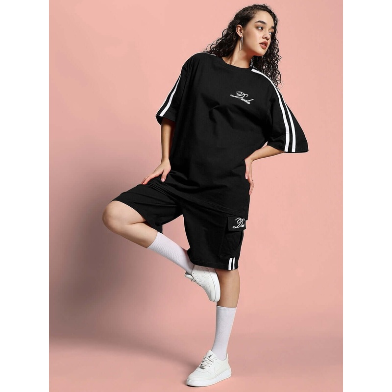 WOMEN’S SCOTIA SUMMER CO-ORD SET BLACK XS