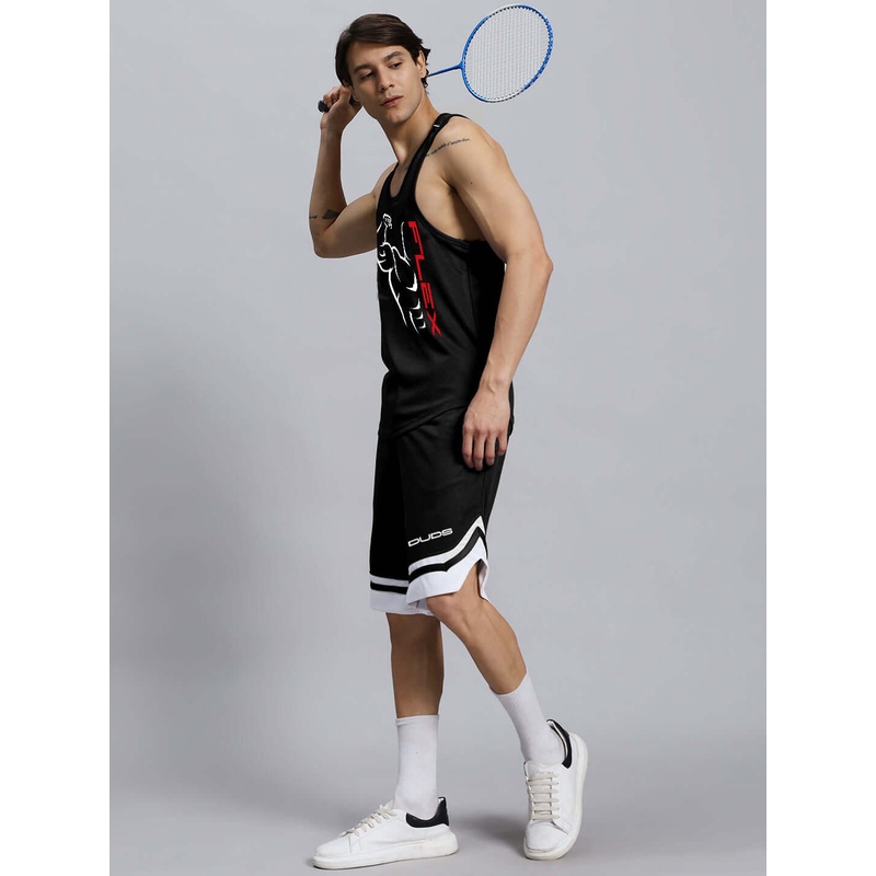 FLEX GYM SLEEVELESS CO-ORD SET BLACK XS