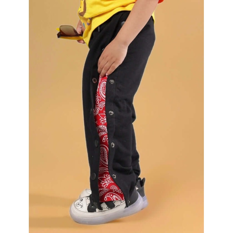 MAMBO JOGGER FOR BOYS & GIRLS BLACK-RED 1-2 YRS