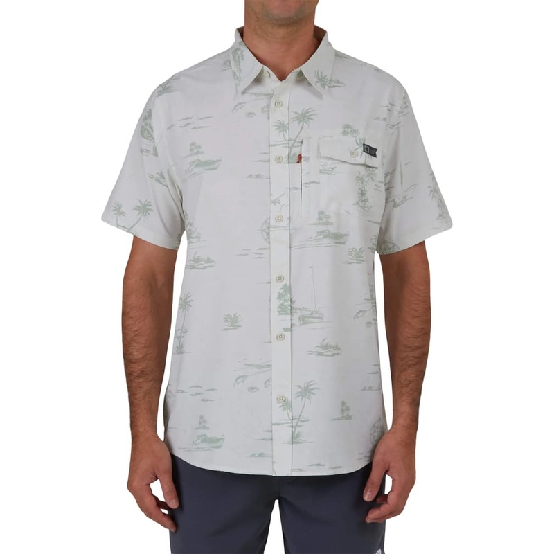 SALTY CREW Seafarer Short Sleeve Tech Woven Shirt – Men’s