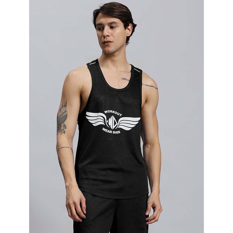 WD WINGS GYM T-SHIRT MEN BLACK XS