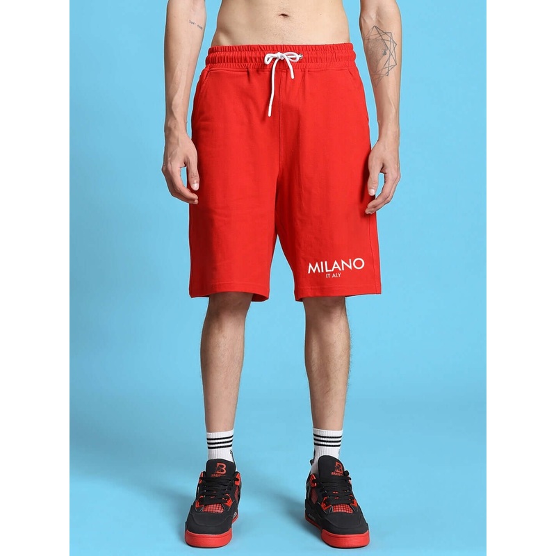 ACRO SUMMER COTTON SHORTS IN RED XS