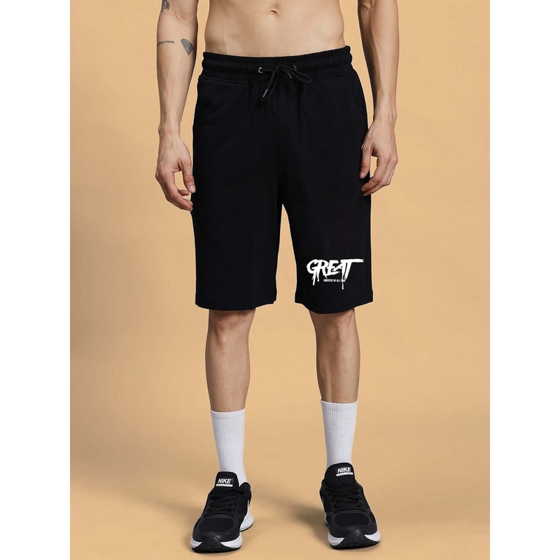 GREAT PRINTED SUMMER SHORTS BLACK XS