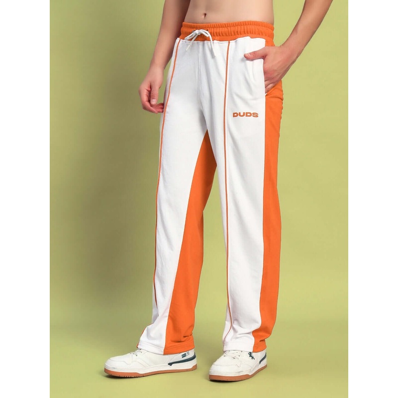 LAGOON RELAXED FIT JOGGERS WHITE ORANGE XS