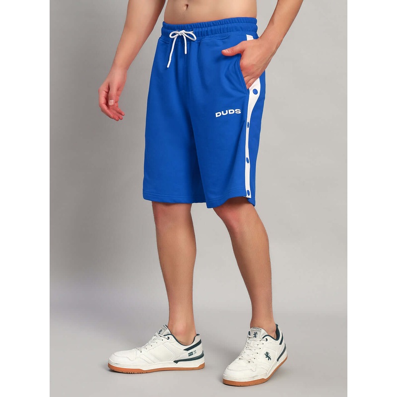 EZEL REGULAR FIT COTTON SHORTS BLUE XS