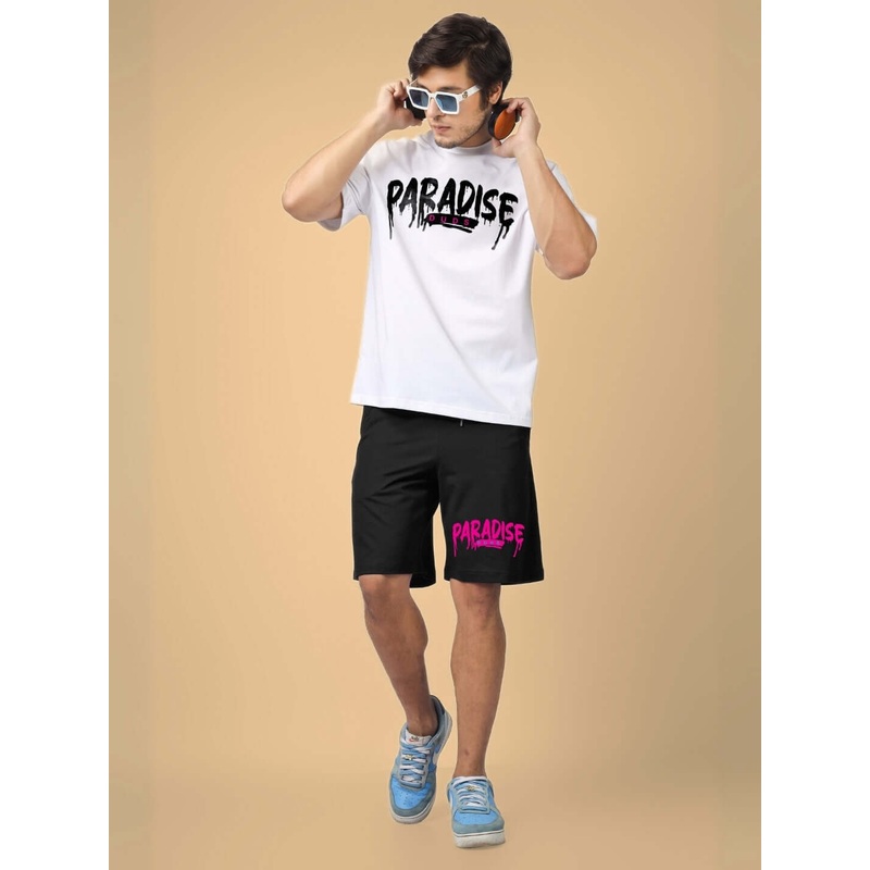 FULNESS PARADISE CO-ORD SET WHITE BLACK XS