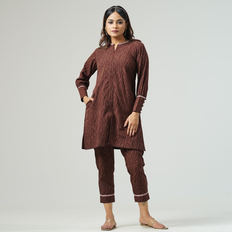 Womens Burgundy Two Piece Set S BURGUNDY