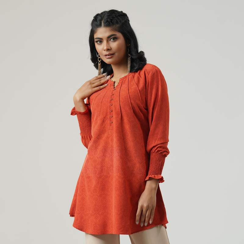 Womens Orange Tunic S ORANGE