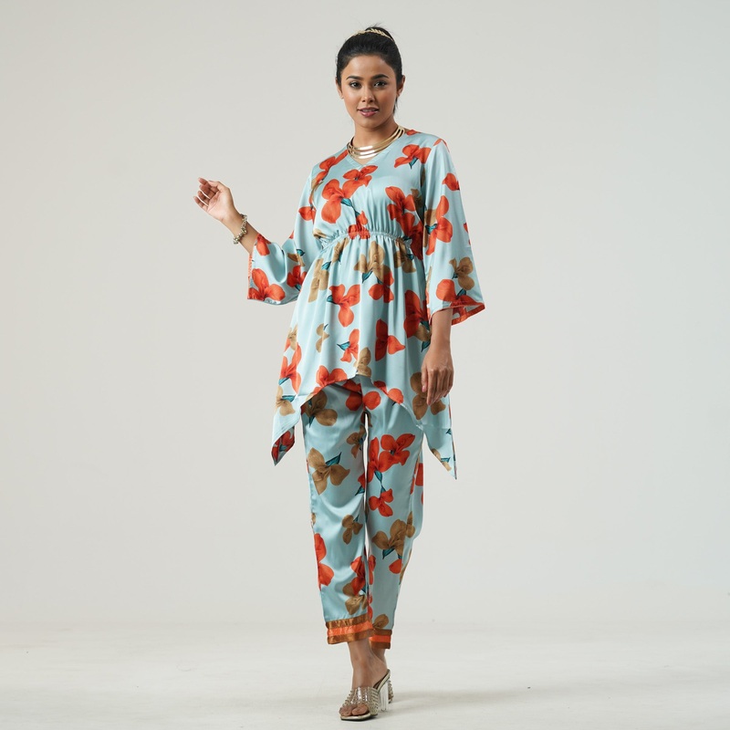 Womens Red & Pastel Two Pieces Set S RED/PASTEL