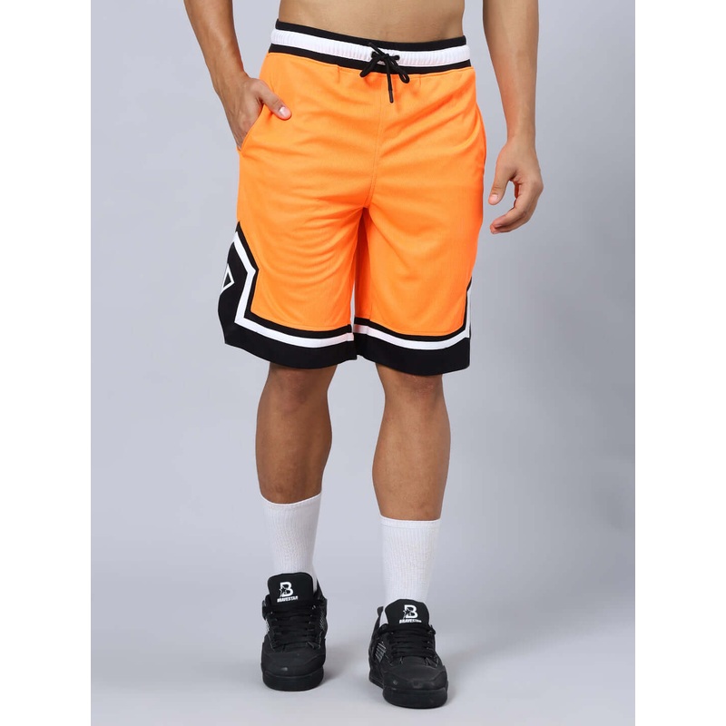 ARMADO REGULAR FIT SHORTS ORANGE BLACK XS