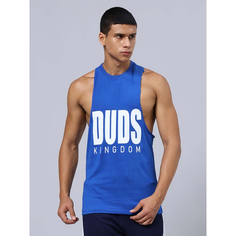 DUDS KINGDOM GYM SLEEVELESS T-SHIRT BLUE XS