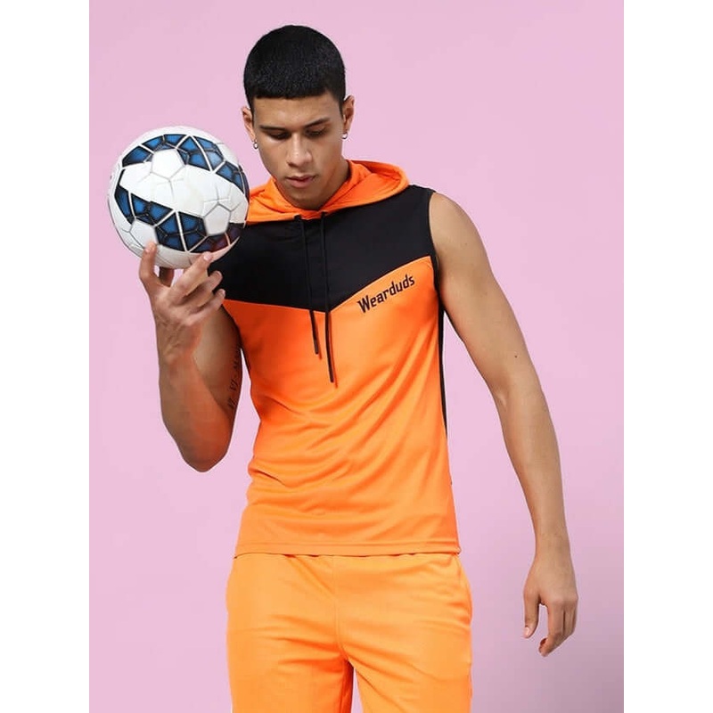 FRANKY GYM T-SHIRT ORANGE BLACK XS