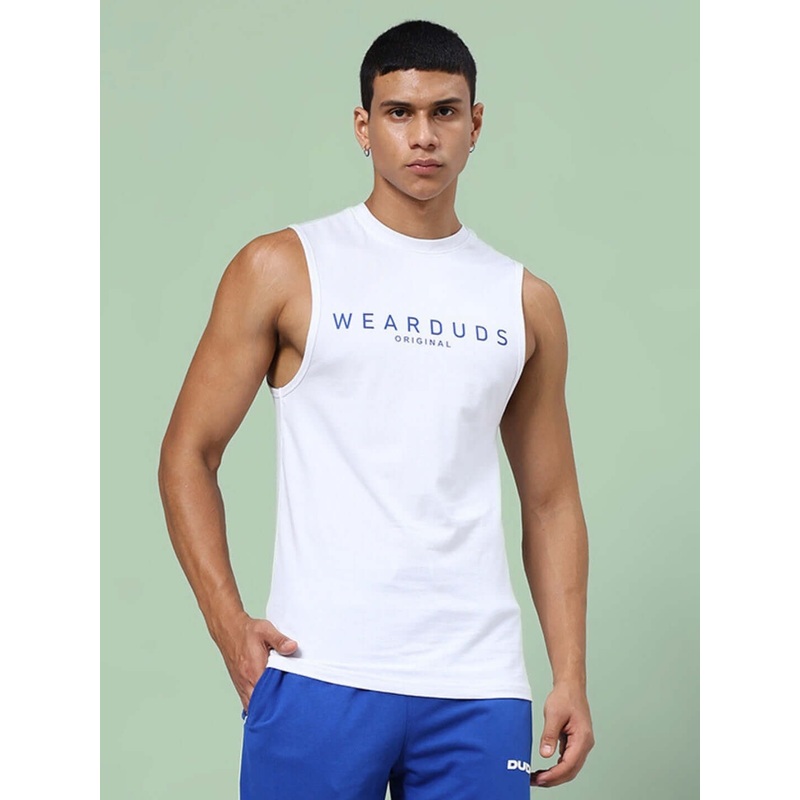 KICKSHAW GYM SLEEVELESS T-SHIRT WHITE XS