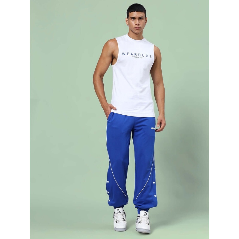 KICKSHAW RELAXED FIT CO-ORD SET WHITE-R BLUE XS