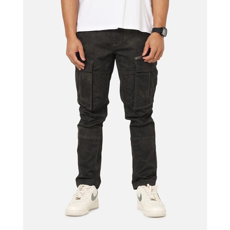 Saint Morta Distressed Cargo Pants Black 28