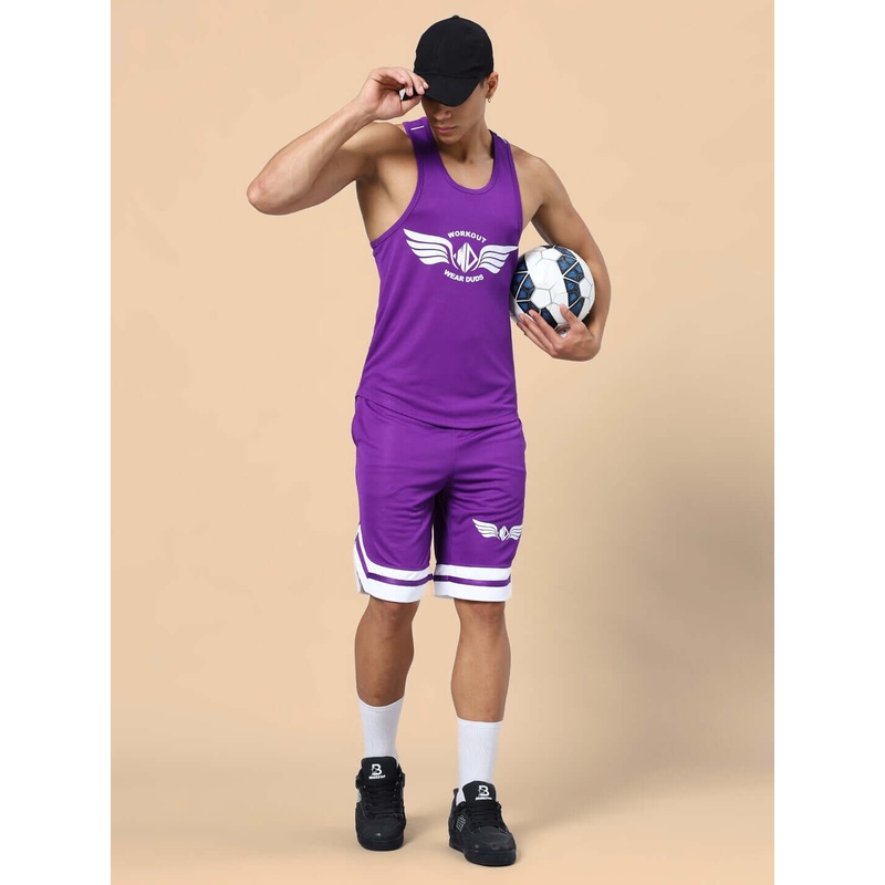 WD WINGS GYM CO-ORD SET PURPLE XS