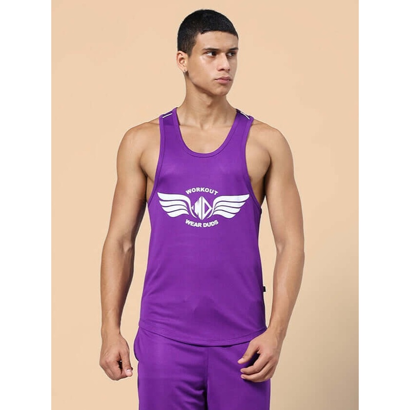 WD WINGS GYM T-SHIRT MEN PURPLE XS