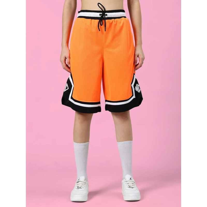 WOMEN’S ARMADO REGULAR FIT SHORTS ORANGE BLACK XS