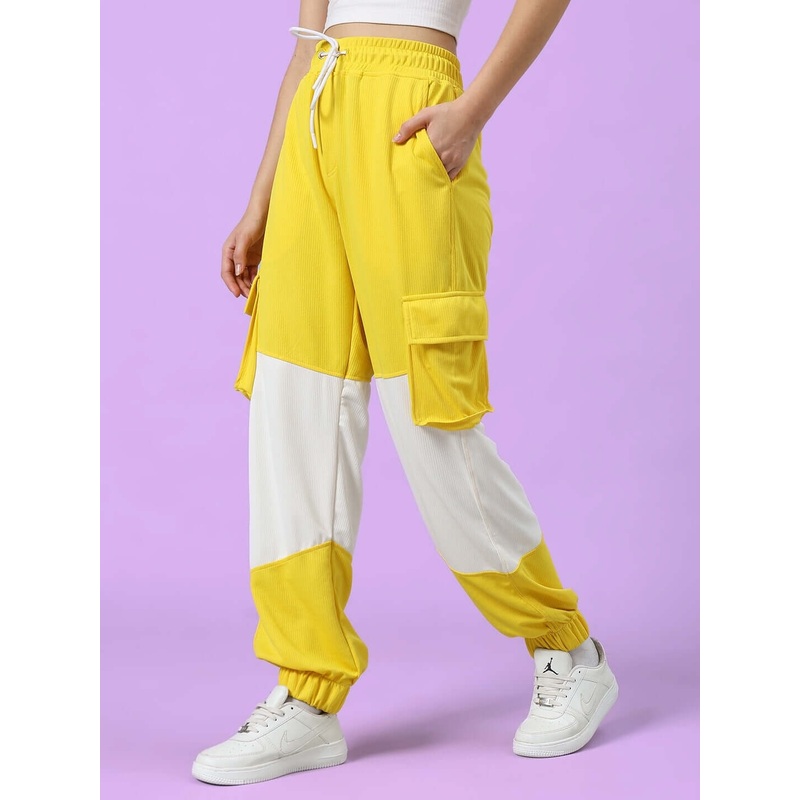 WOMEN’S RADIANT RELAXED FIT JOGGERS YELLOW WHITE XS