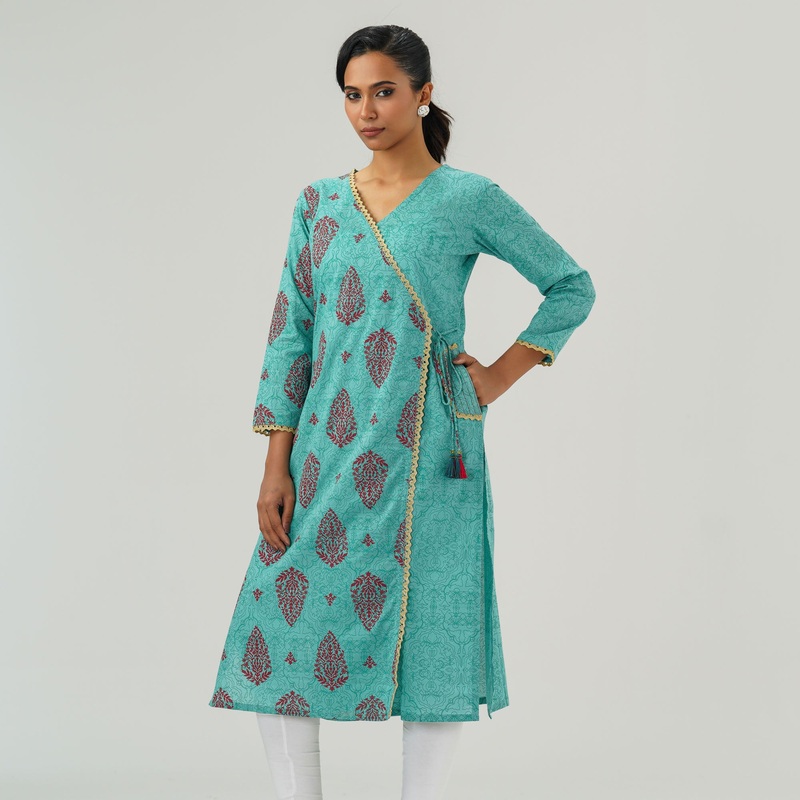 Womens Deep Pastel Cotton Kurti S DEEP PASTE