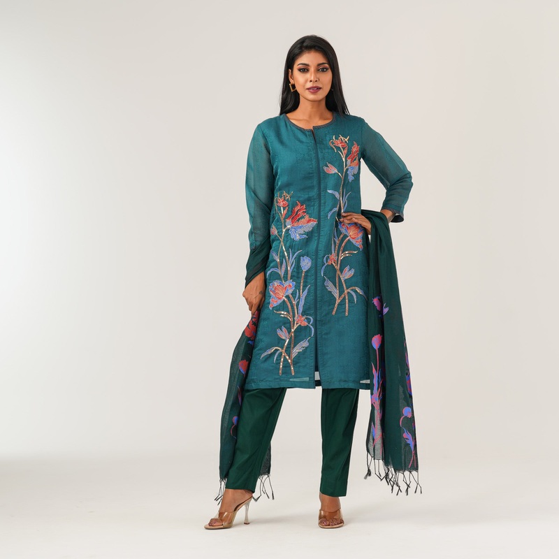 Womens Emerald Green Three Piece Set S EMERALD GREEN