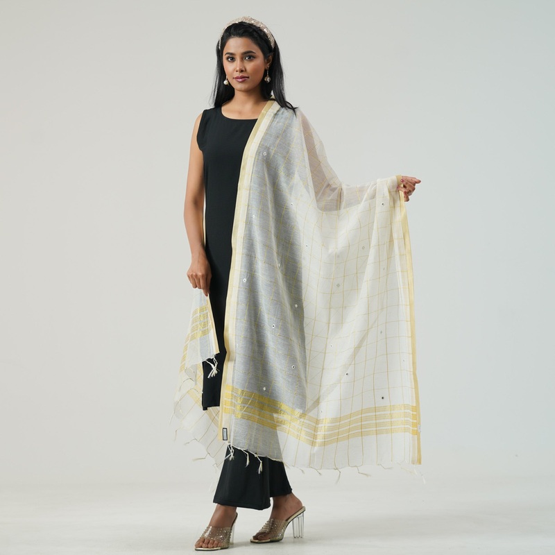 Womens Golden  Dupatta N/A GOLDEN