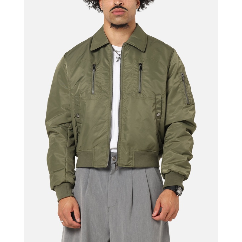 XXIII Collared Bomber Jacket Khaki S