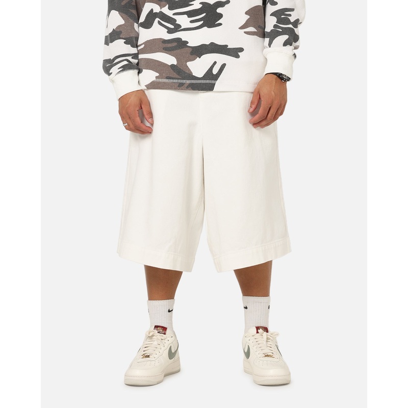 XXIII Wide Leg Denim Shorts Off White 28