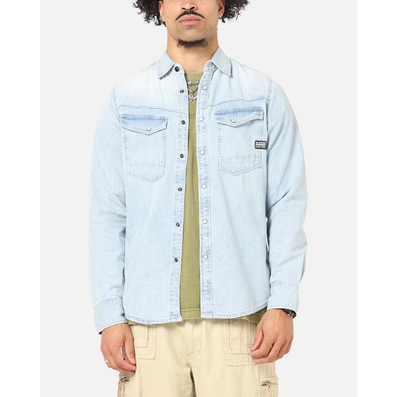 G-Star Dakota Slim Long Sleeve Shirt Faded Blue S