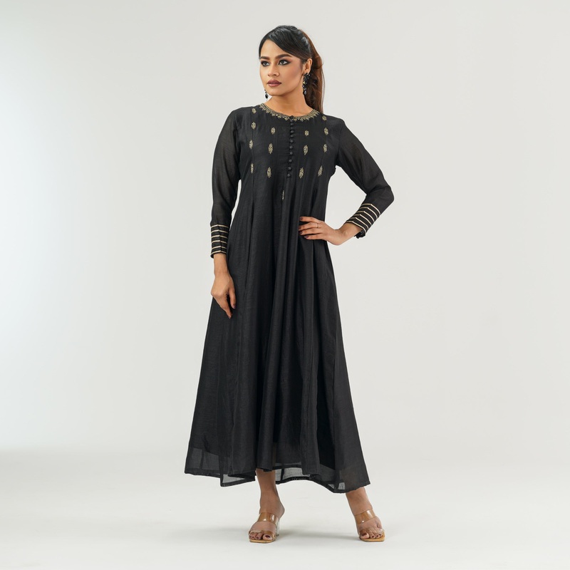 Womens Black Premium Kurti S BLACK