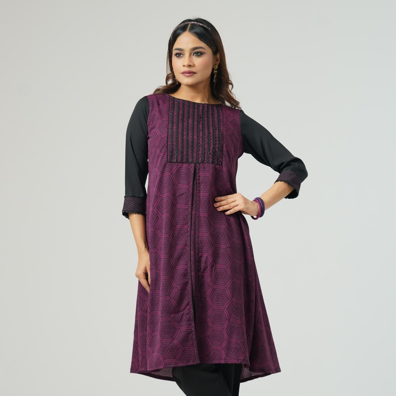 Womens Wine color Kurti S WINE