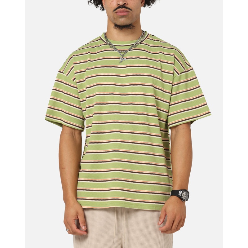 XXIII Standard Stripe T-Shirt Green/Orange S