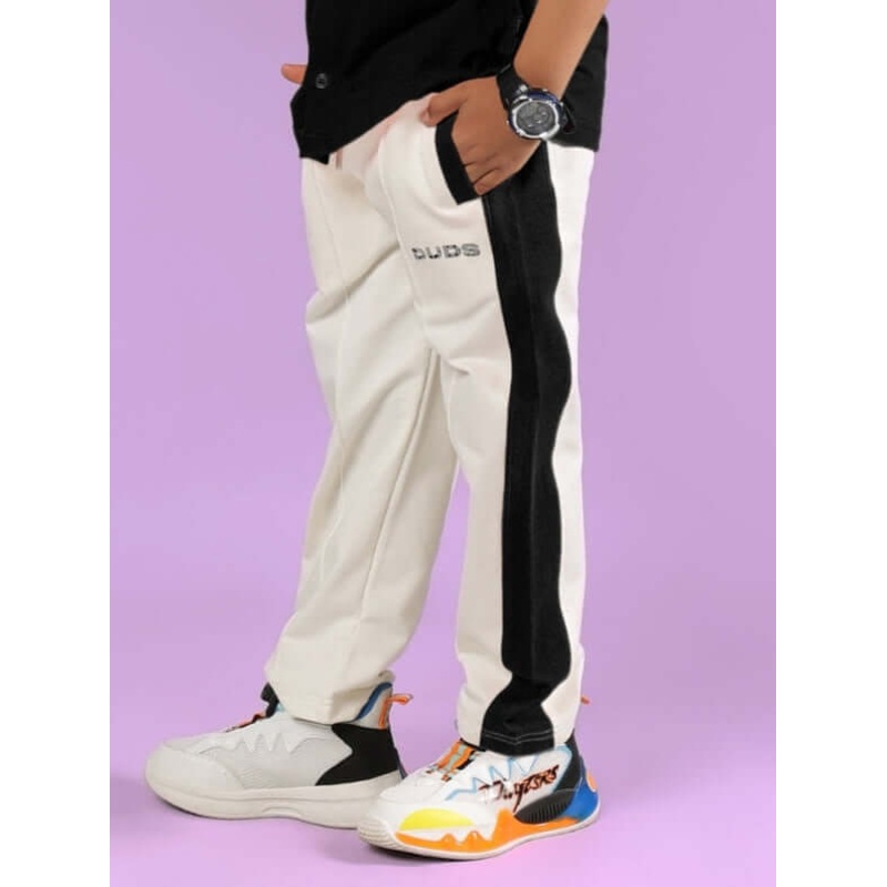 BREEZER JOGGER FOR BOYS & GIRLS OFF WHITE-BLACK 1-2 YRS