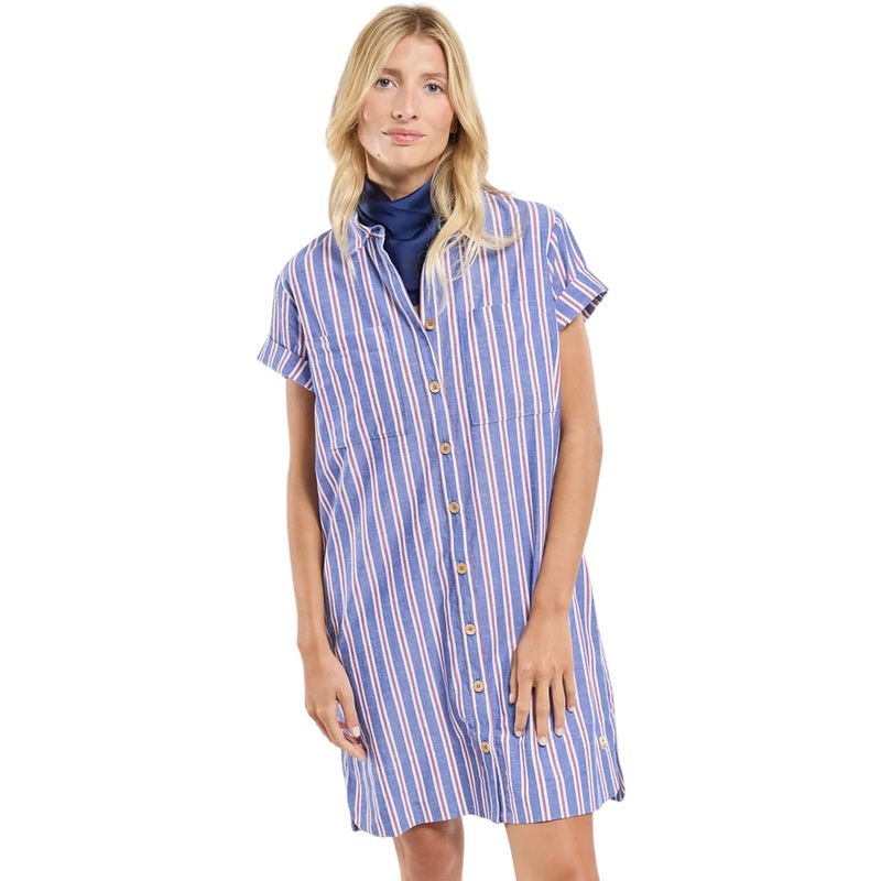 Armor Lux Striped Cotton and Linen Shirt Dress – Women’s