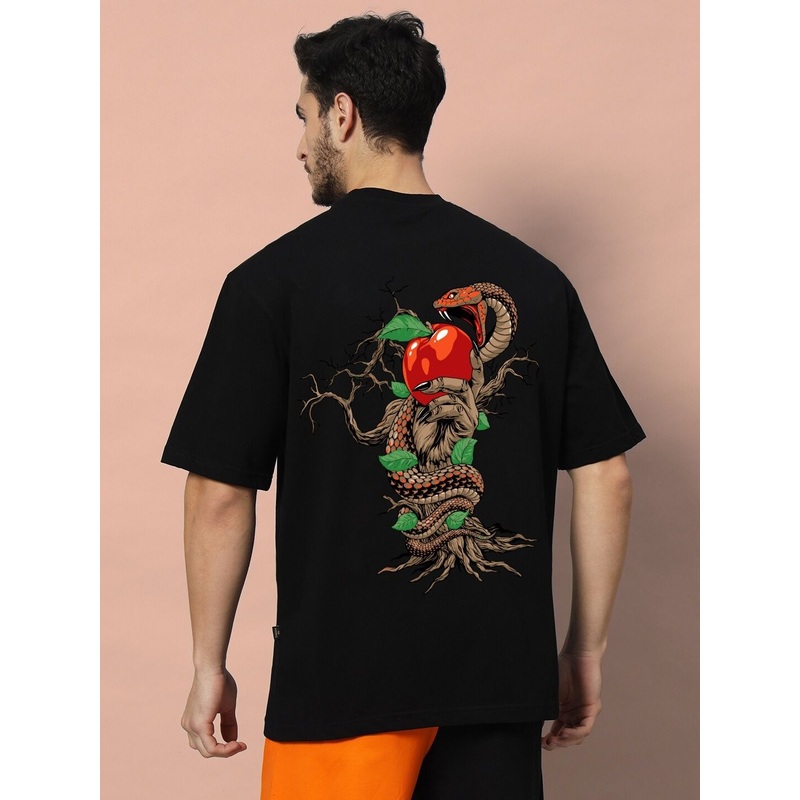 HAND SNAKE APPLE OVERSIZED T-SHIRT BLACK XS