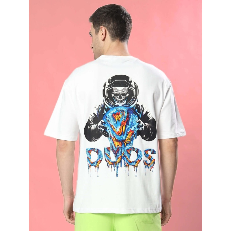 MELTING EARTH OVER-SIZED T-SHIRT WHITE XS